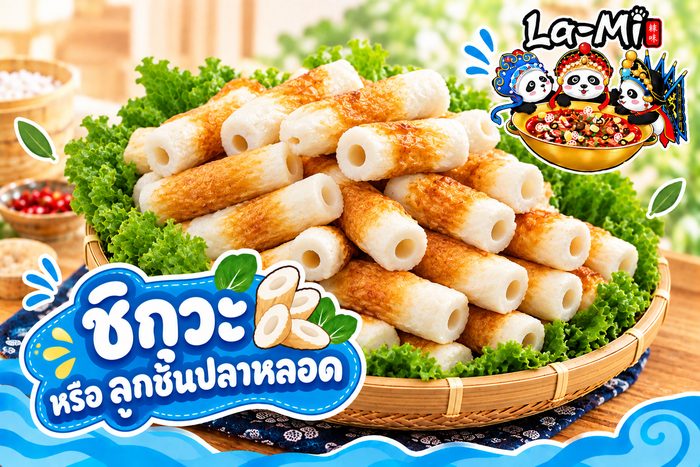ชิกุวะหรือลูกชิ้นปลาหลอด - Chikuwa Fish Tube